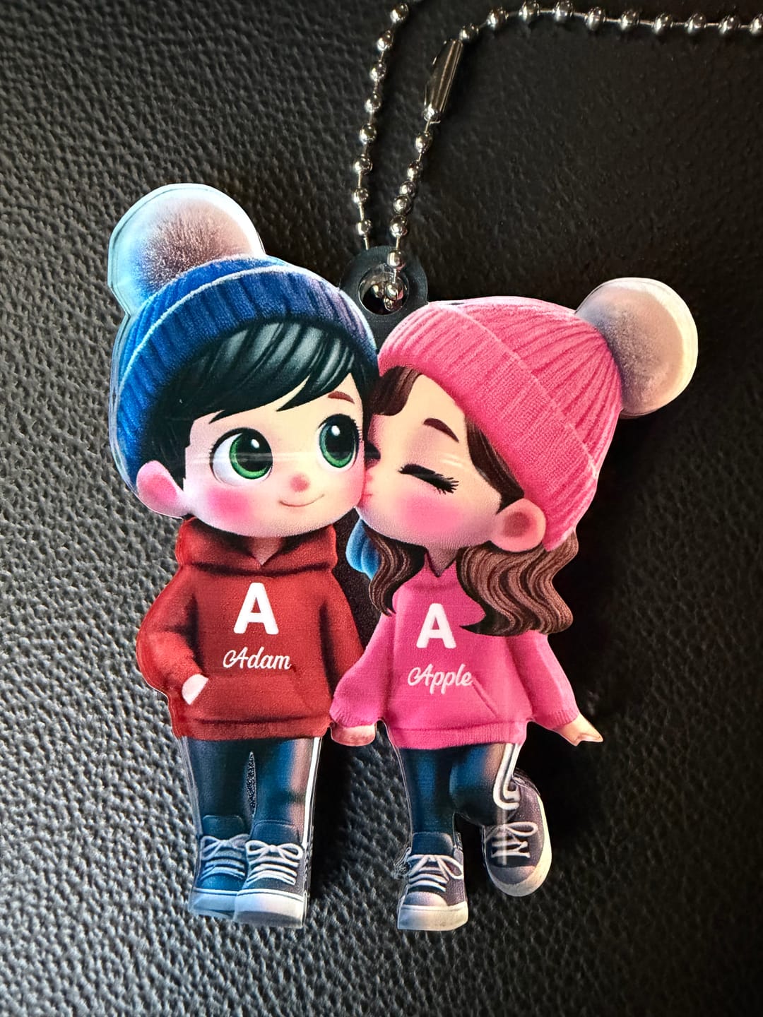 Customer photo review of Cute Cartoon Couple Walking Personalized Ornament