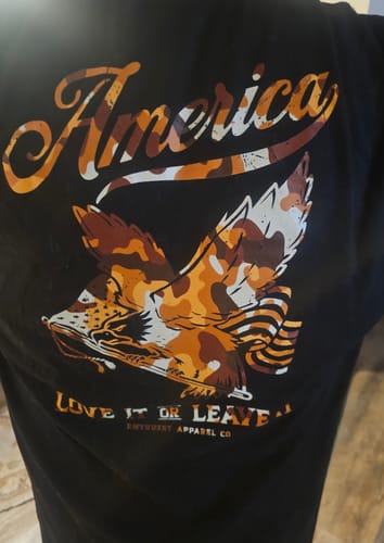 Customer photo review of AMERICA TEE