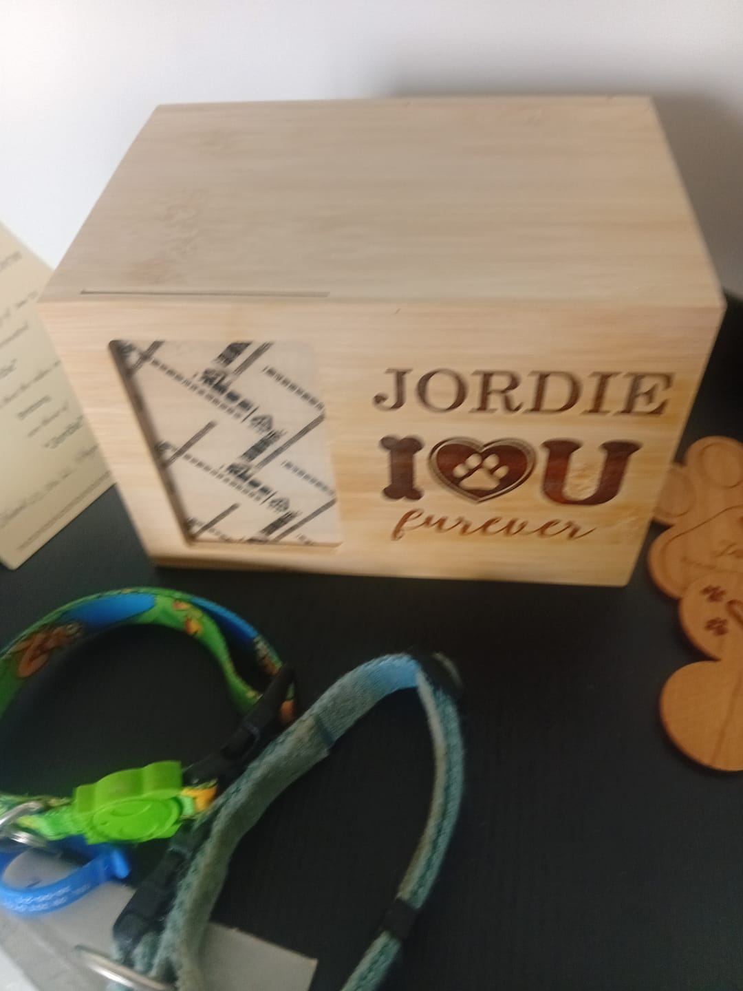 Customer photo review of Pet Memorial - I Love You Furever - Personalised.