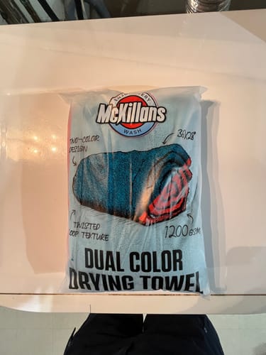 Customer photo review of Dual Color Drying Towel 1200GSM 36x28"