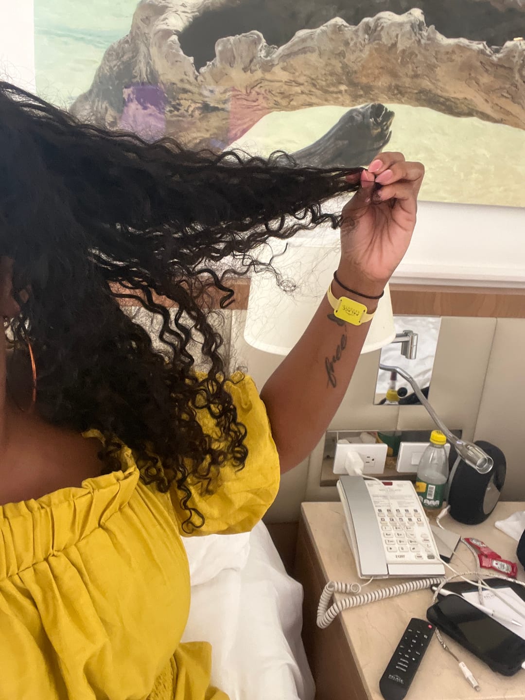 Customer photo review of Wet and Wavy Human Crochet Hair