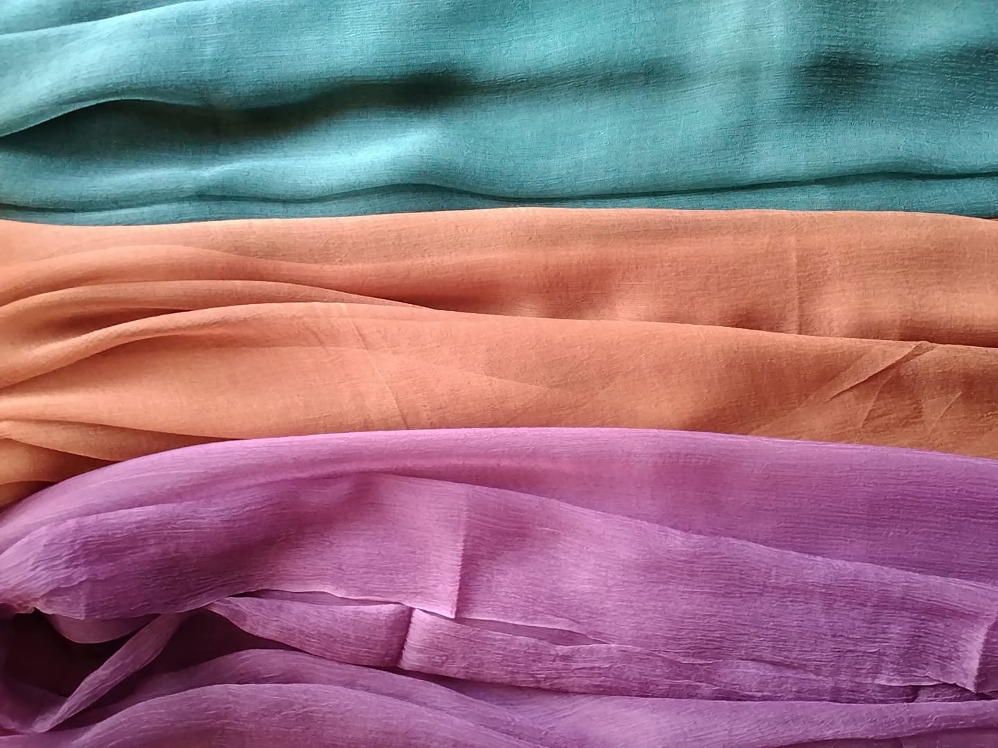 Customer photo review of Try Our New Crepe Fabrics: Free 3 Piece Bundle ✅