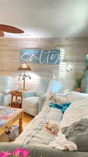 Customer photo review of Lake Dreams Rustic Sign