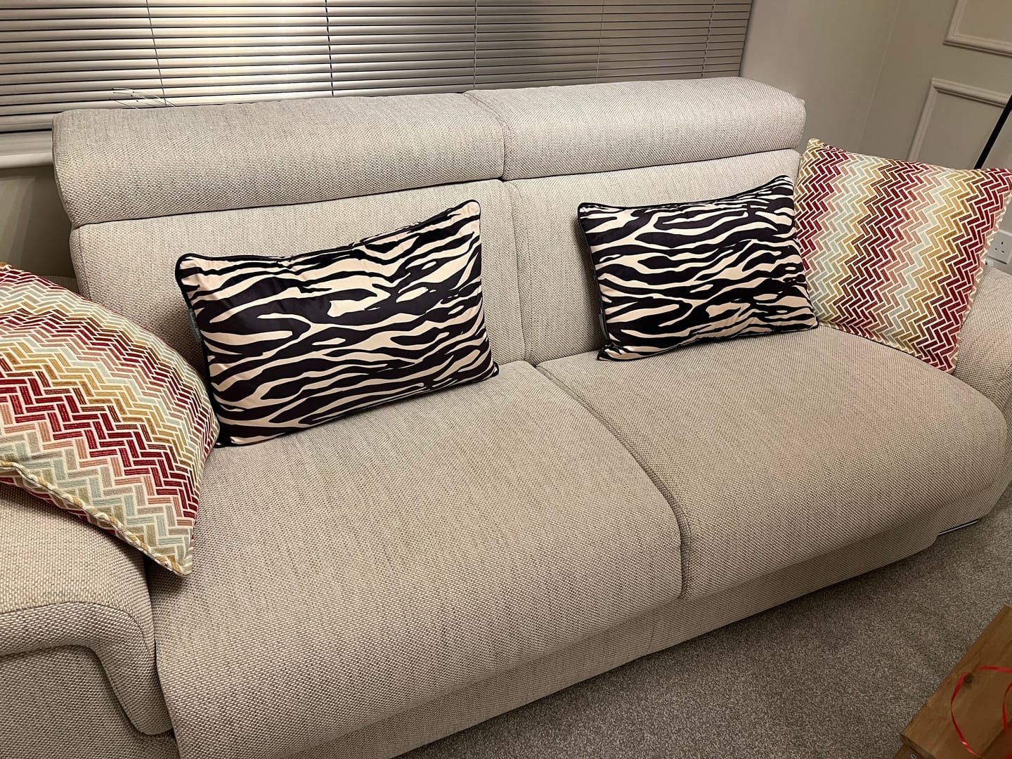 Customer photo review of Zebra Print | Sustainable Velvet Rectangle Cushion