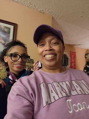 Customer photo review of Custom Bling Crewneck Sweatshirt with Embroidery