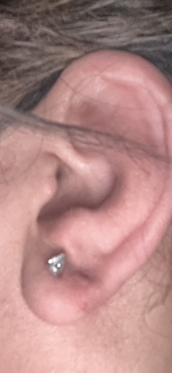 Customer photo review of World's First Lab Grown Diamond Sleep Stud Earrings