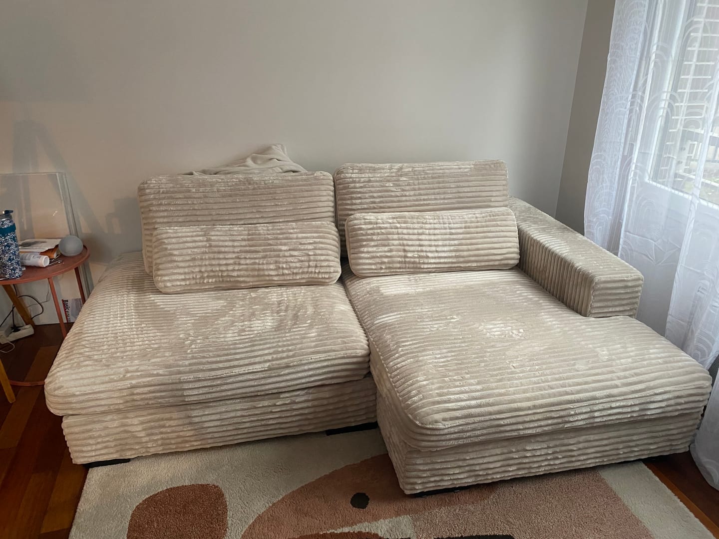 Customer photo review of Canapé d'angle convertible grande méridienne MONTPARNASSE