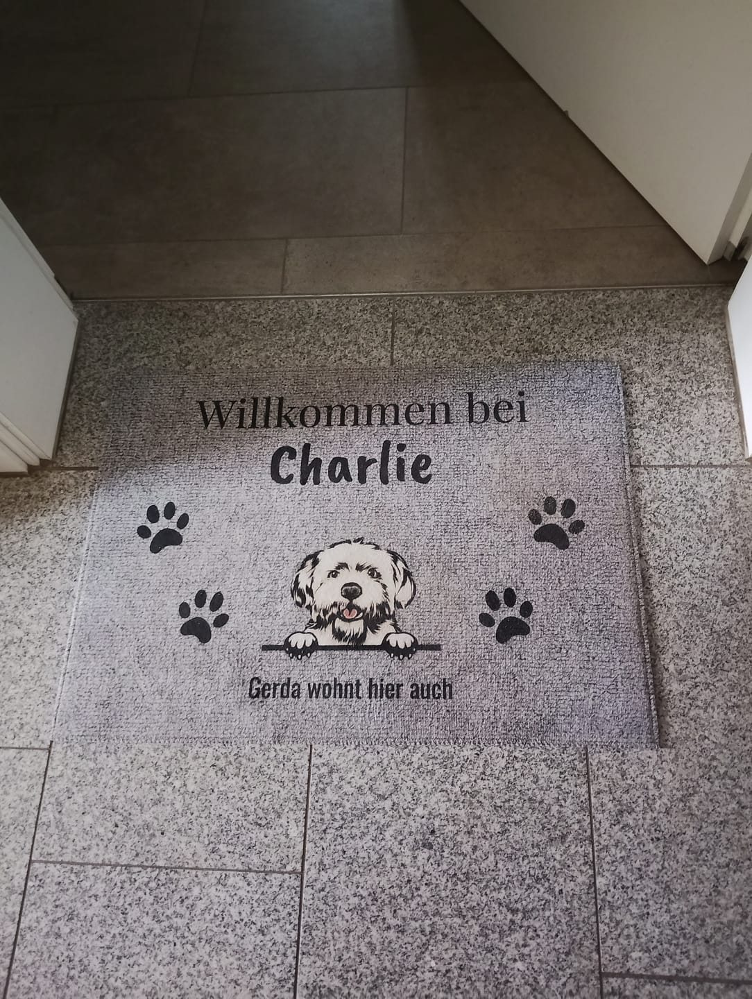Customer photo review of Willkommen bei - Individuelle Fußmatte