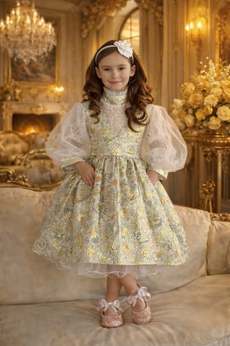 Customer photo review of Baby Girl Birthday Party Dress Long Sleeve Flower Girl Dress Princess Dress