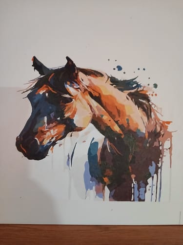 Customer photo review of Paint Splash Horse I by Avery