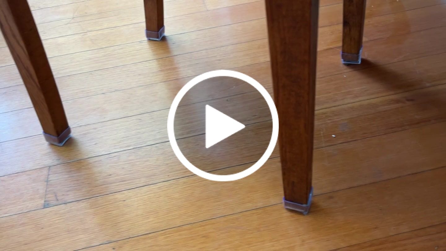 Customer video review of Rectangular Felt Silicone Chair Leg Protectors | Extra-Durable Chair Floor Protectors
