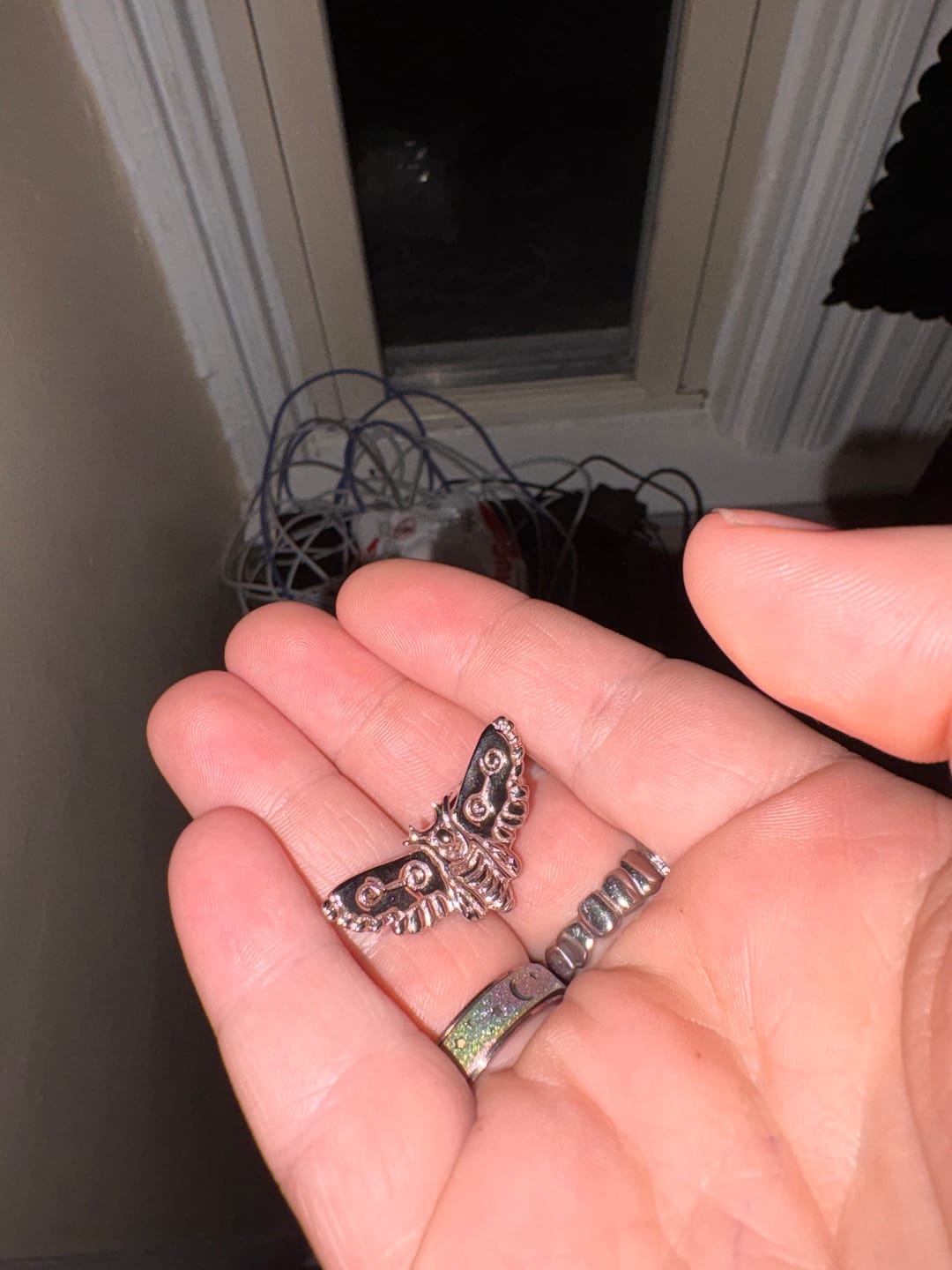 Customer photo review of MOTH HAIR CLIP