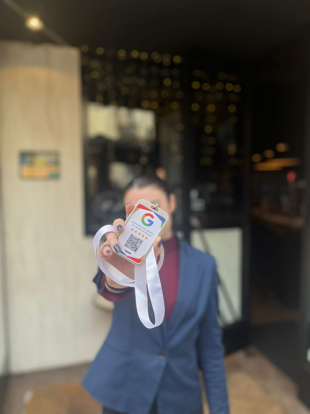 Customer photo review of Tarjeta Reseñas de Google