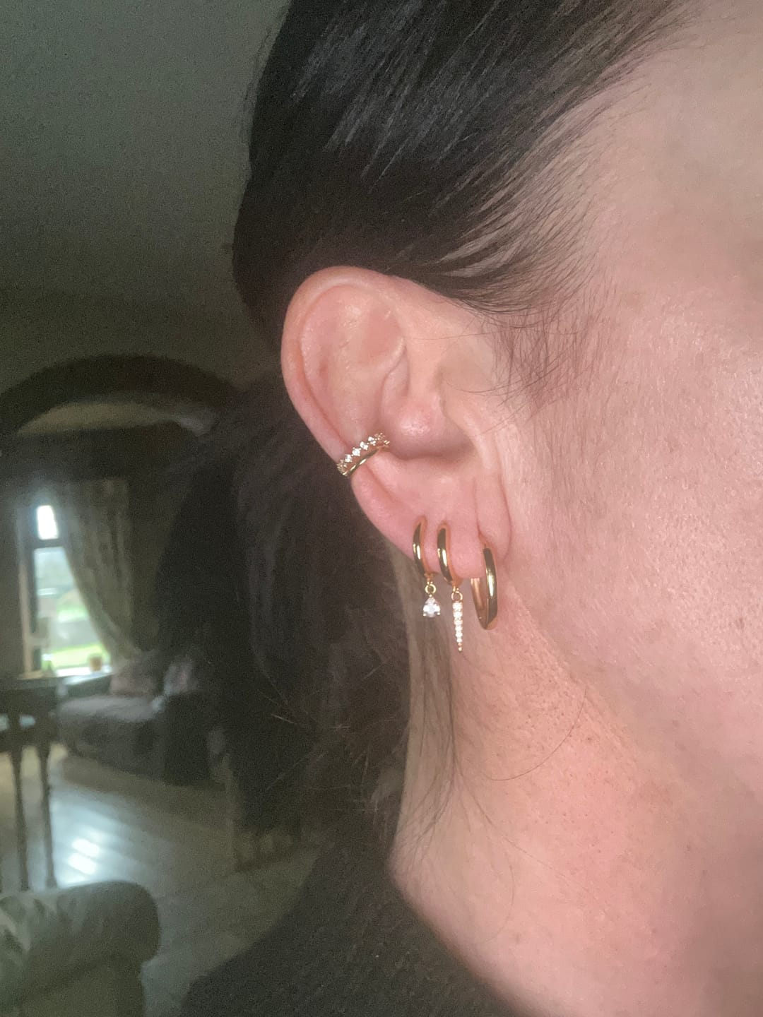 Customer photo review of Marquise Layered Ear Cuff Gold
