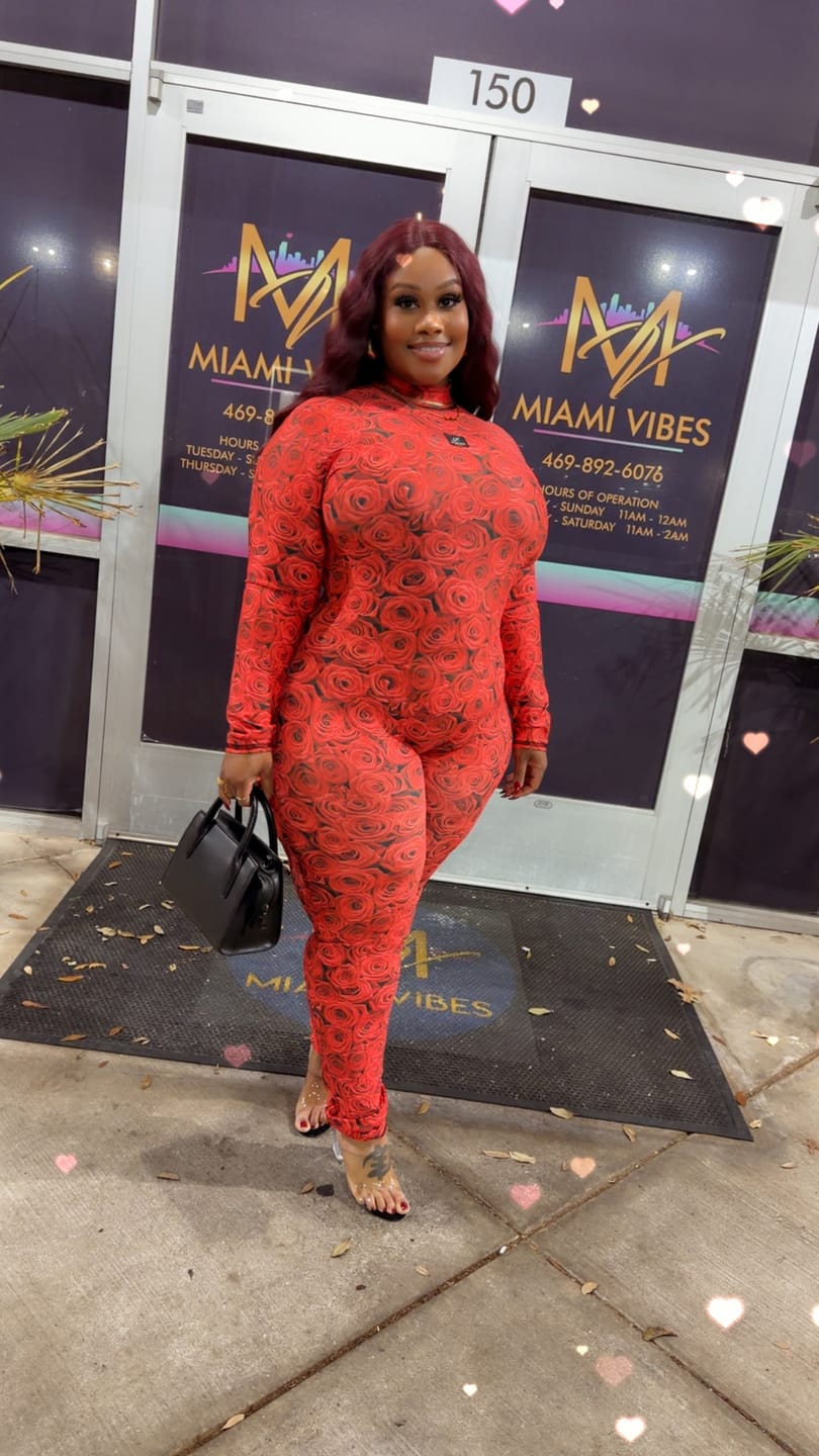 Customer photo review of Rose Jumpsuit Long Sleeve