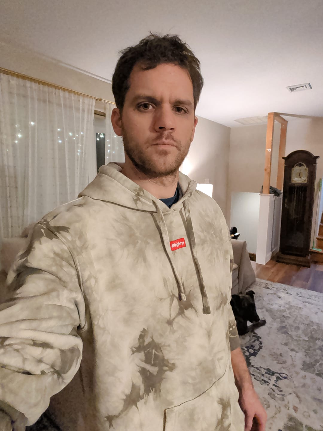 Customer photo review of 80Eighty® Tie Dye Olive Hoodie