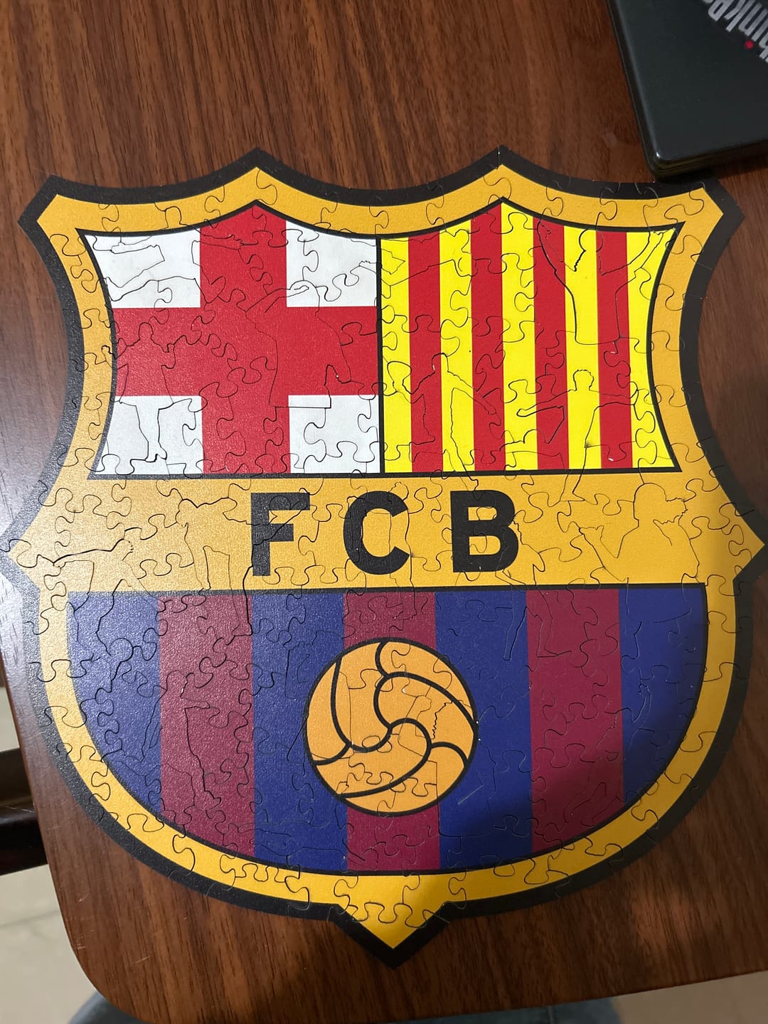 Customer photo review of FC Barcelona® Logo - Wooden Puzzle