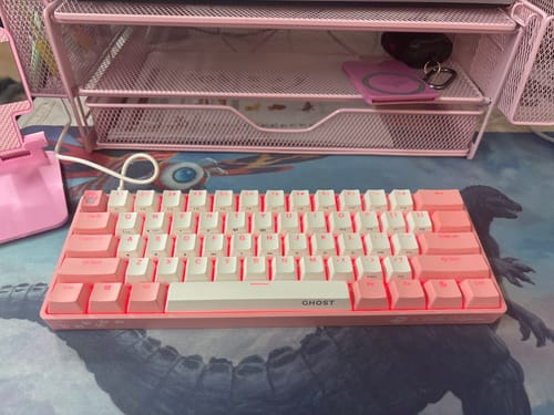 Customer photo review of Belle Delphine X Ghost Edition K1 Wireless Mechanical Keyboard - Kitty Pink