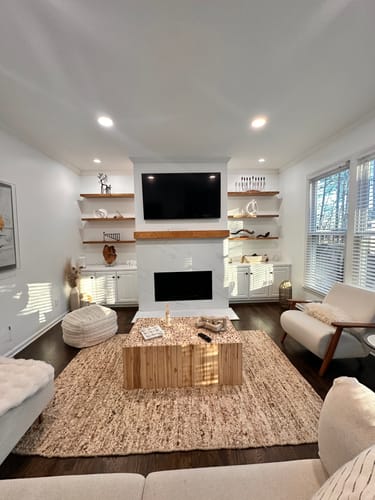 Customer photo review of Rustic Floating Shelves