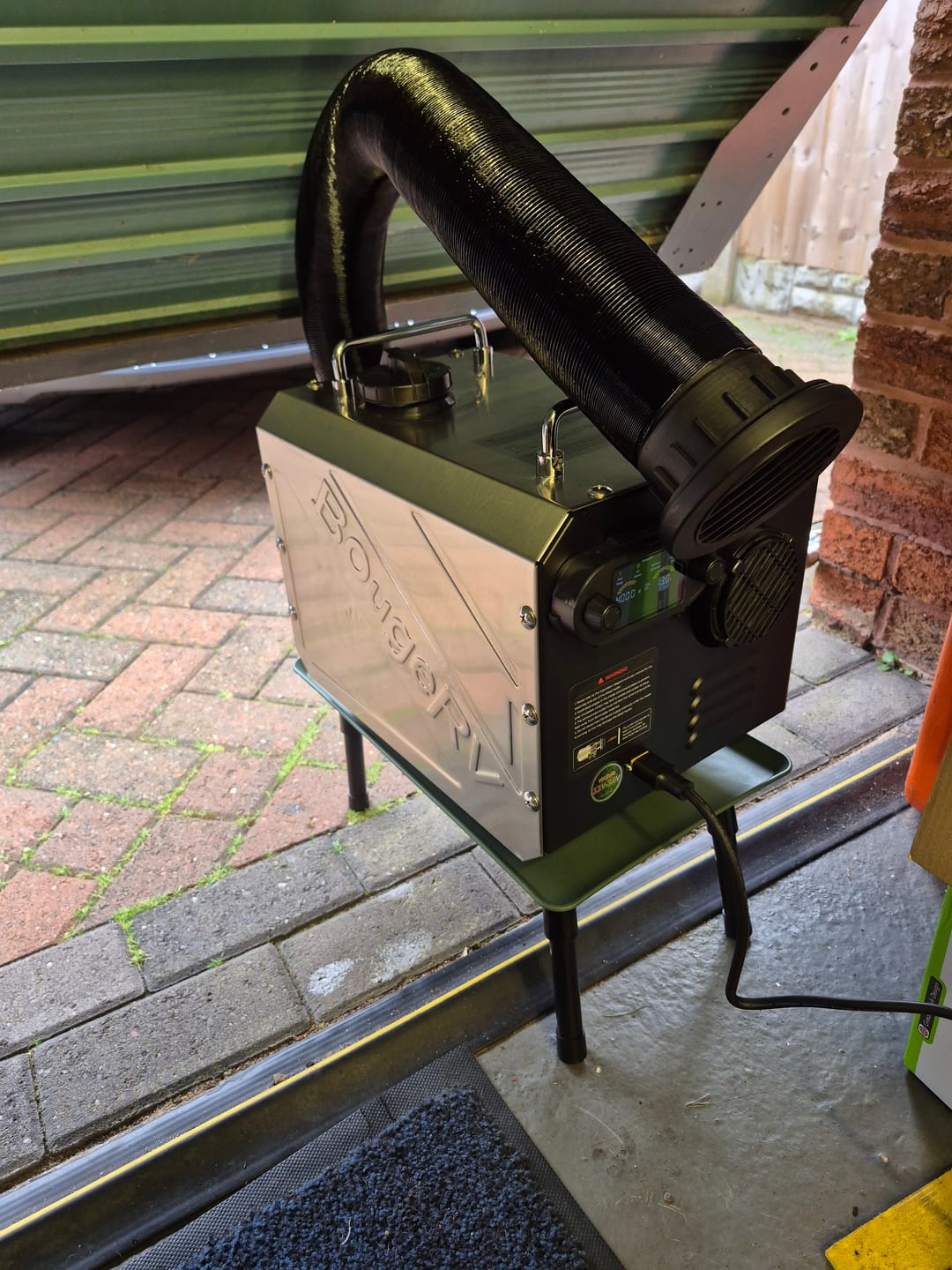 Customer photo review of BougeRV Portable Diesel Outdoor Heater