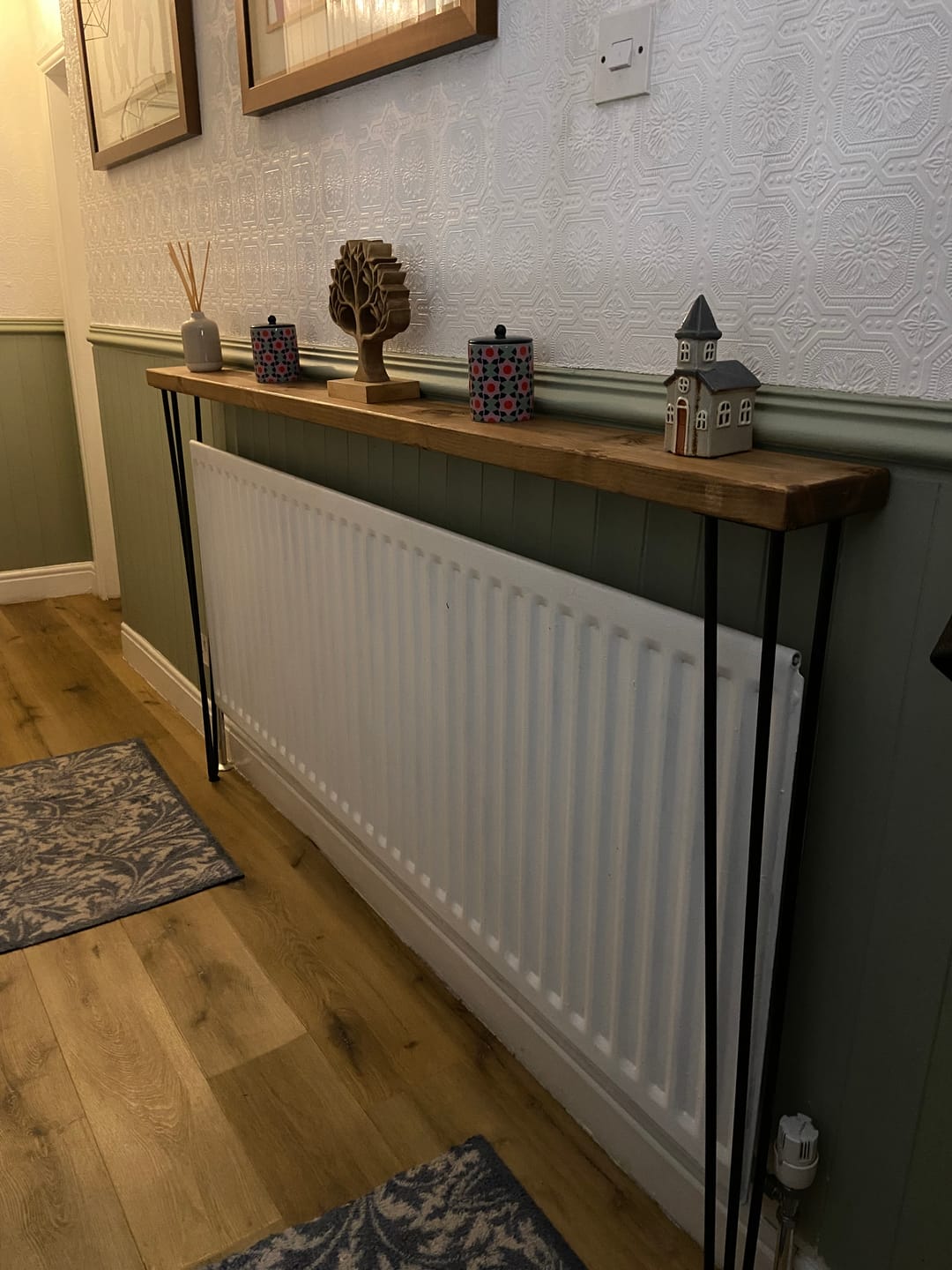 Customer photo review of Console Table 15cm Depth | Hairpin Leg