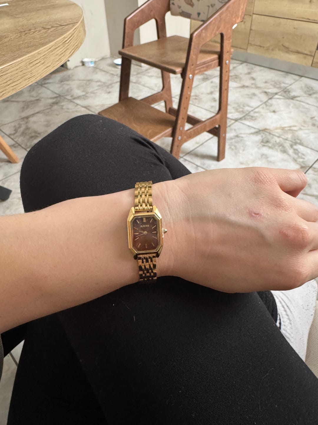Customer photo review of Isabell Petite Gold Brown
