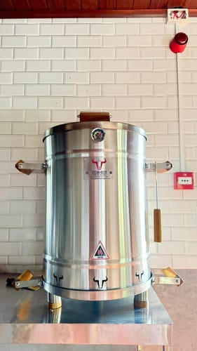Customer photo review of Barril Asador/Ahumador 360° – Sabor Perfecto + Dispensador de licor 🎁
