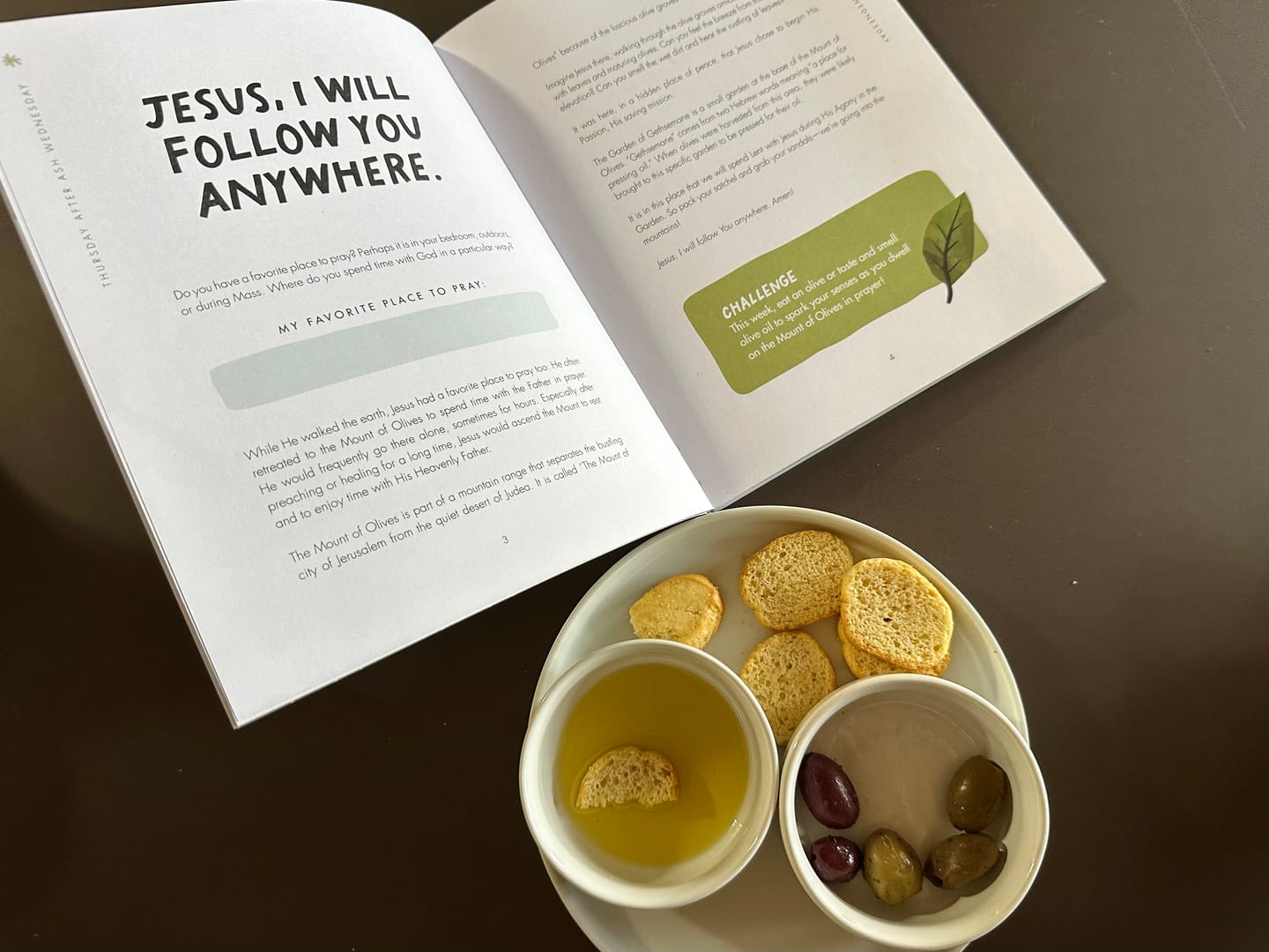 Customer photo review of Under the Olive Tree Devotional for Kids