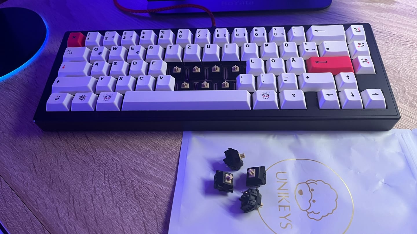 Customer photo review of KEYGEEK Y3 LINEAR SWITCH FACTORY LUBED (10PCS)
