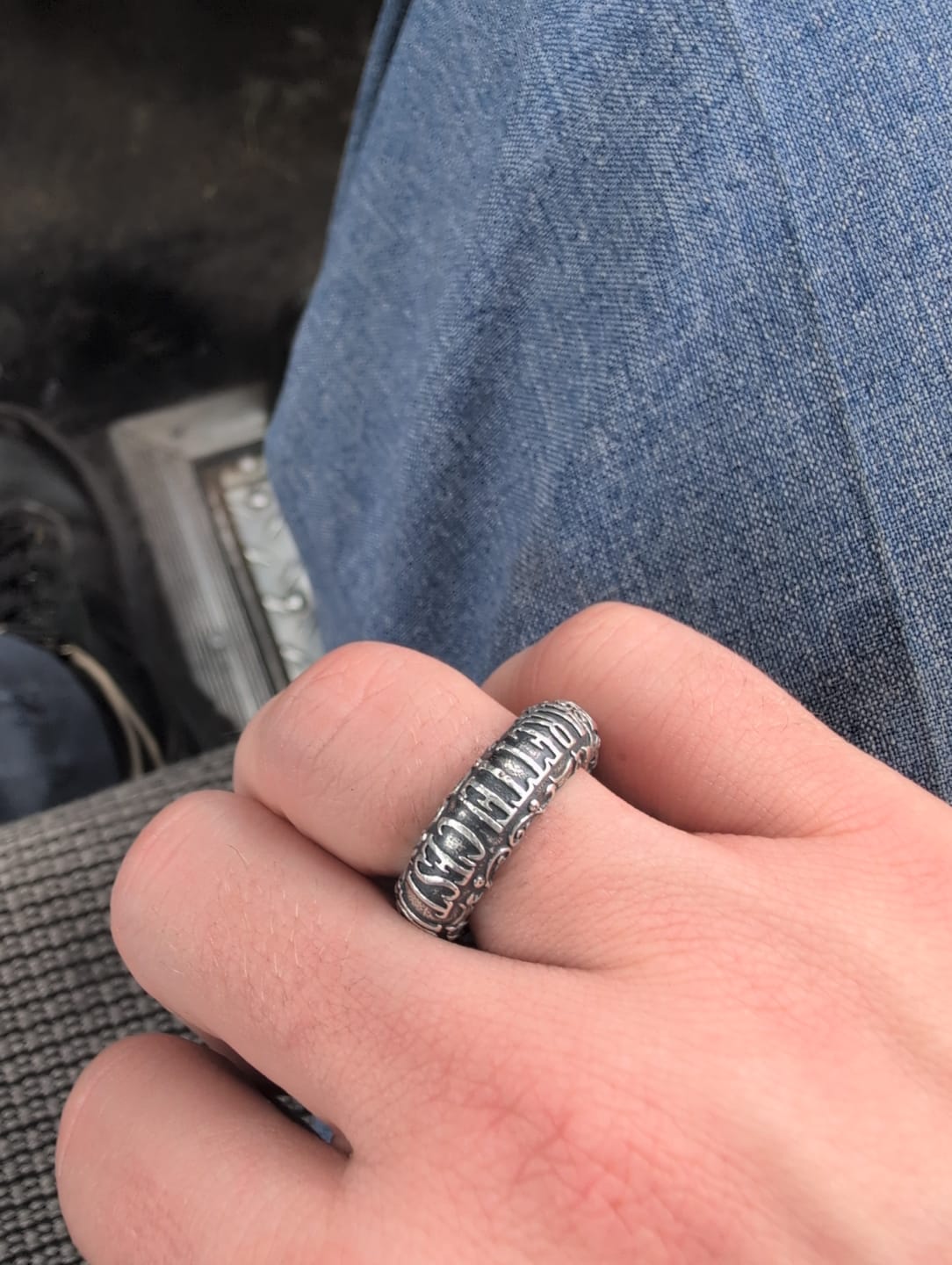 Customer photo review of UPGRADED CATACOMBS RING