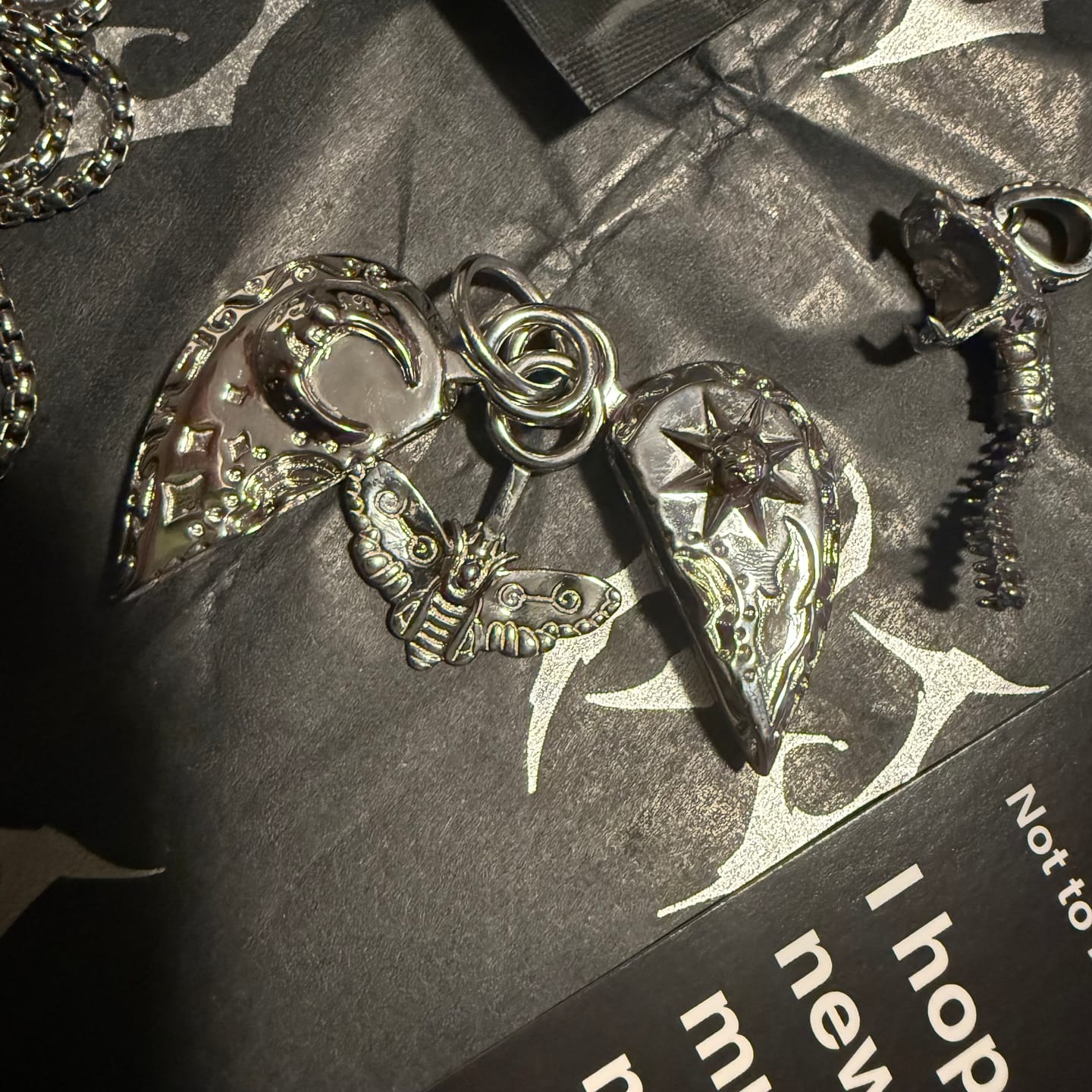 Customer photo review of COSMIC HEART PENDANT
