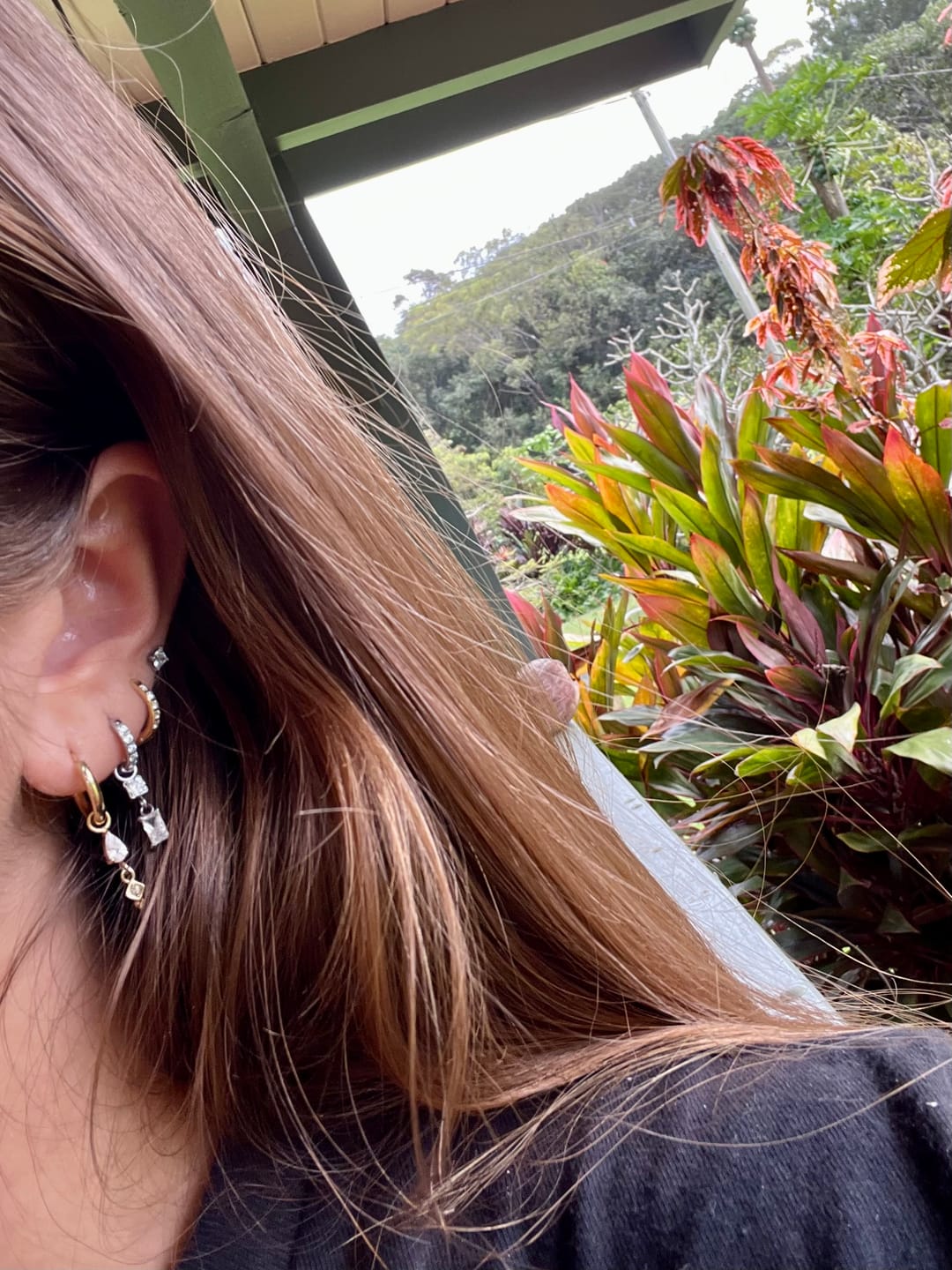Customer photo review of My Huggies Hoop Earrings