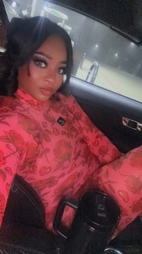 Customer photo review of Rumi Rose Mesh Jumpsuit