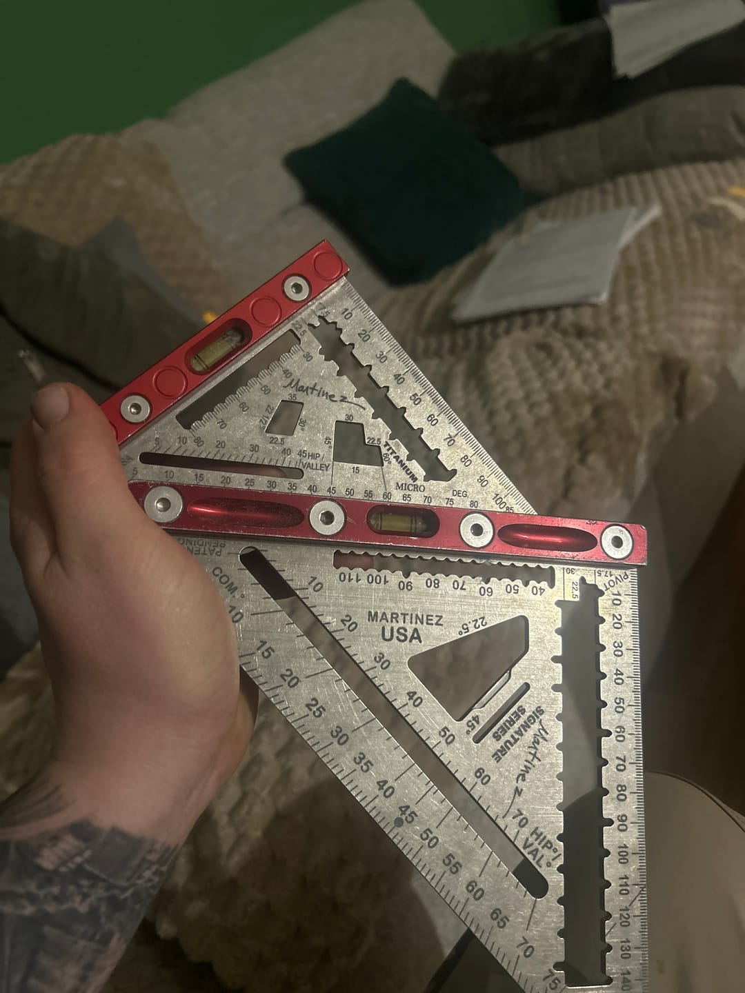 Customer photo review of Martinez Tools | Titanium Micro Square with level vial - Metric