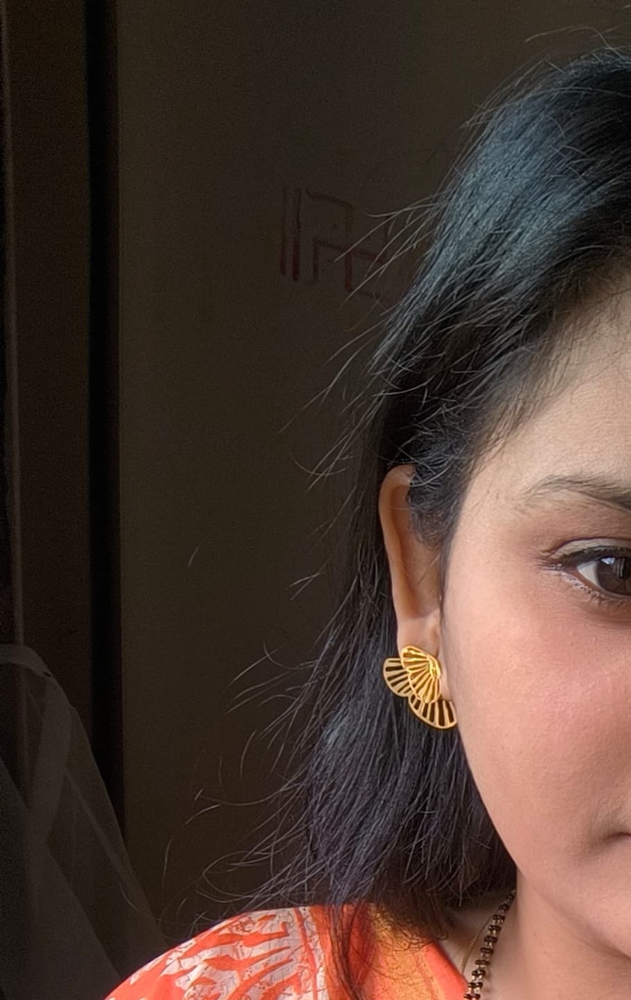 Customer photo review of Butterfly Wing Stud Earrings