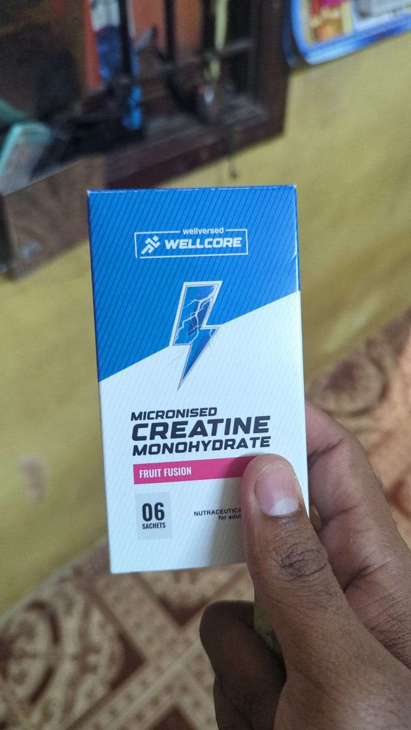 Customer photo review of Wellcore - Pure Micronised Creatine Monohydrate | Fruit Fusion (6 Sachets)