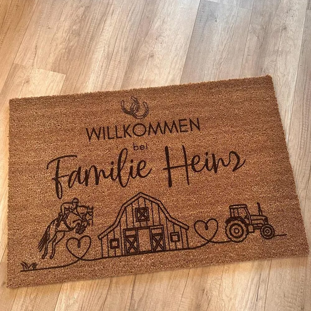 Customer photo review of Fußmatte aus Kokos personalisierbar – Individuelle Türmatte mit eigenem Motiv & Logo