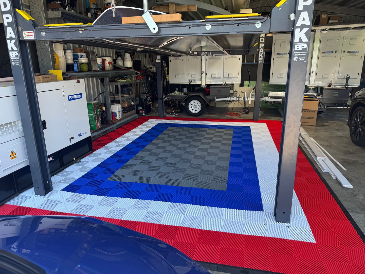 Customer photo review of Corners - Modular Interlocking Garage Flooring Tile Corners