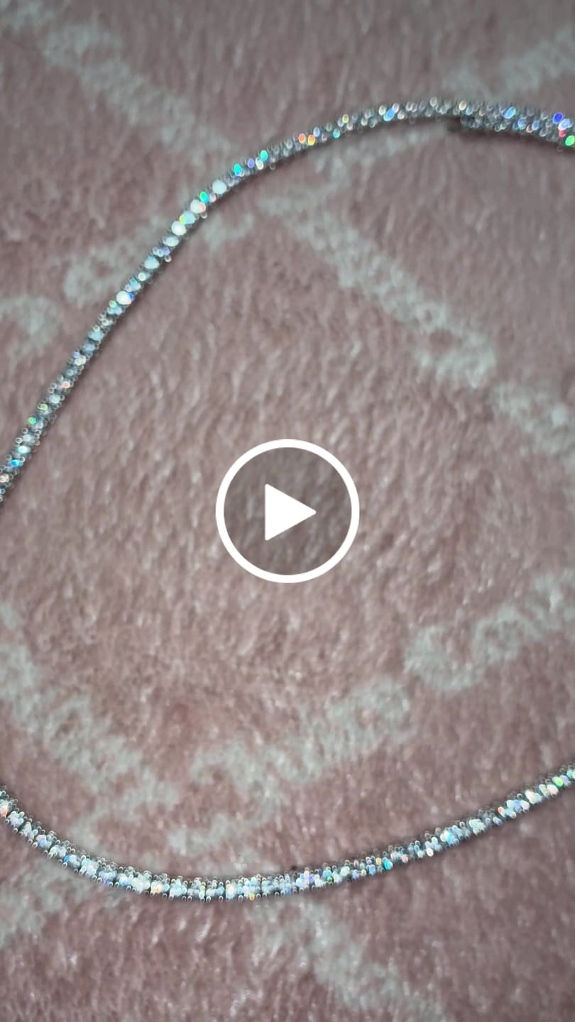 Customer video review of 3mm Diamond Tennis Chain - 14k White Gold