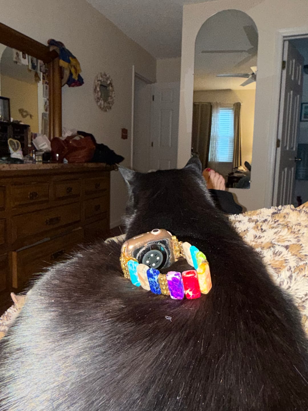 Customer photo review of Chic Chakra Stretch Apple Watch Strap
