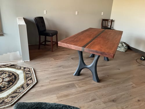 Customer photo review of Table Legs 405 Haru 28.2" H Metal Dining Furniture Legs