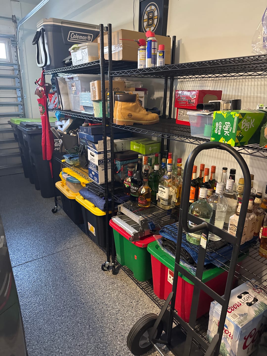 Customer photo review of Reibii 56" W x 75.6" H Wire Rack Shelving Units on Wheels, 2550 lbs Adjustable Wire Storage Shelves for Pantry Closet Commercial
