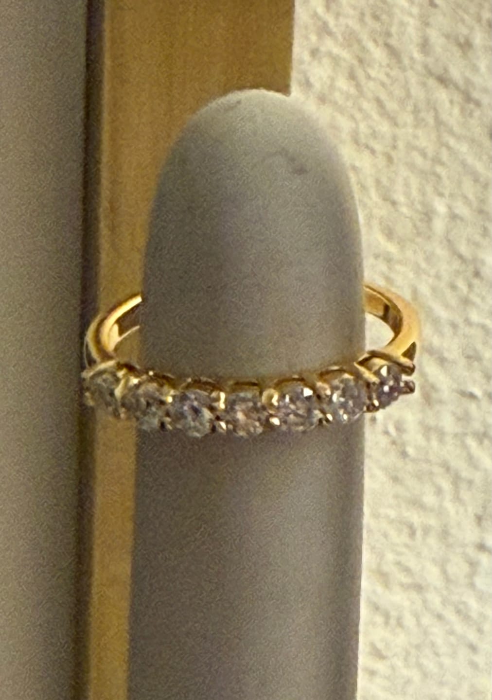 Customer photo review of 3mm Moissanite Half Eternity Ring