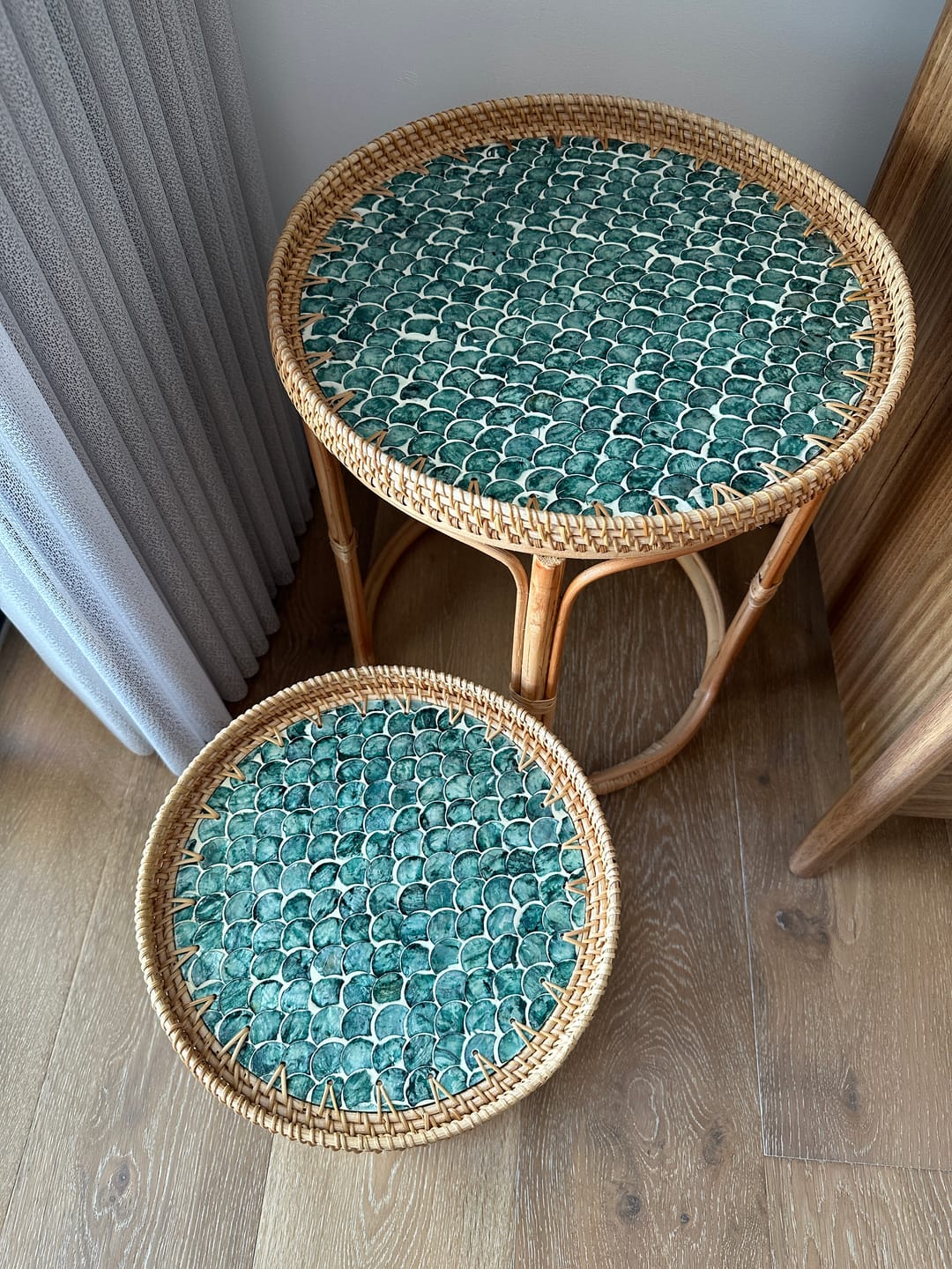 Customer photo review of Sirena Rattan Table Set