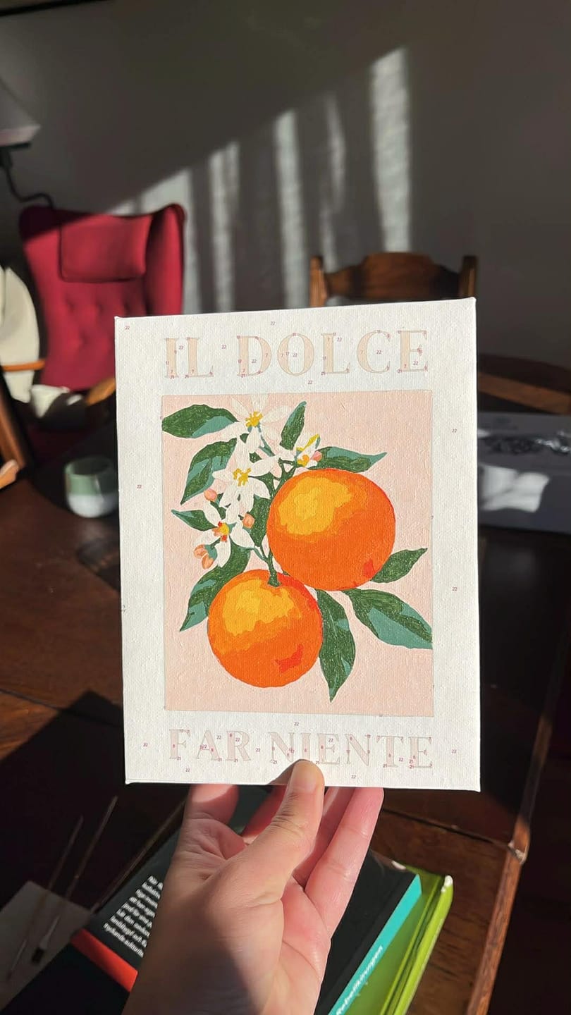 Customer photo review of 6 Mini Paintings - Italian ''Dolce Vita'' Set