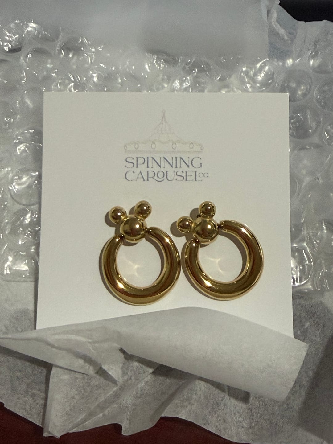Customer photo review of Leader of the Club Earrings