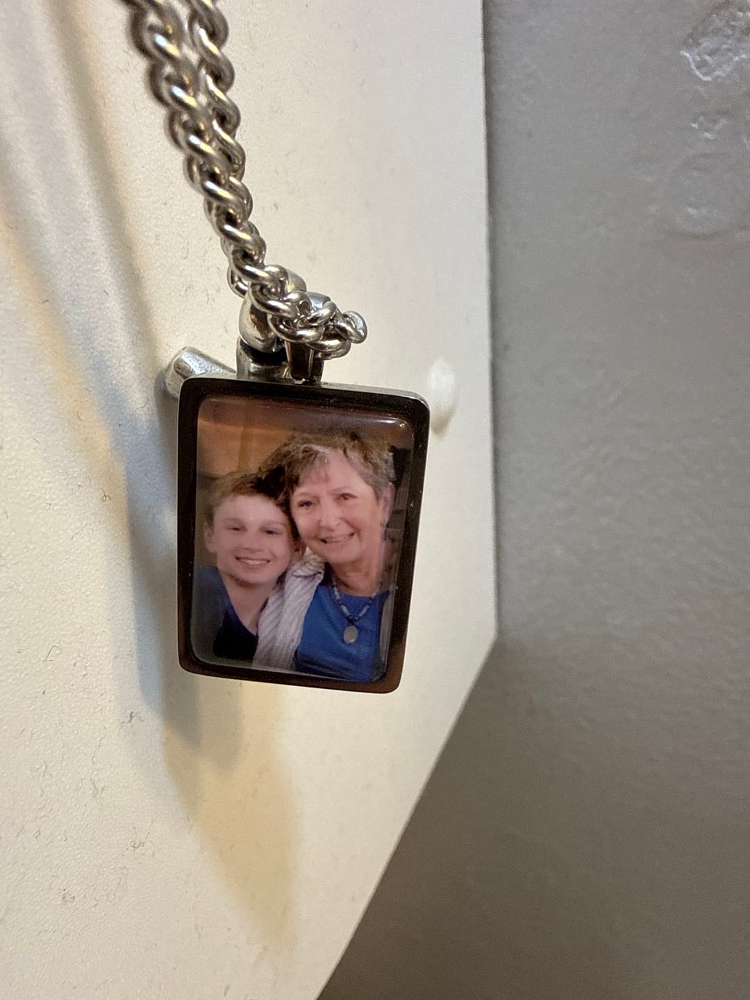 Customer photo review of Personalized Photo Necklace Custom Image Heart Shape Picture Necklace