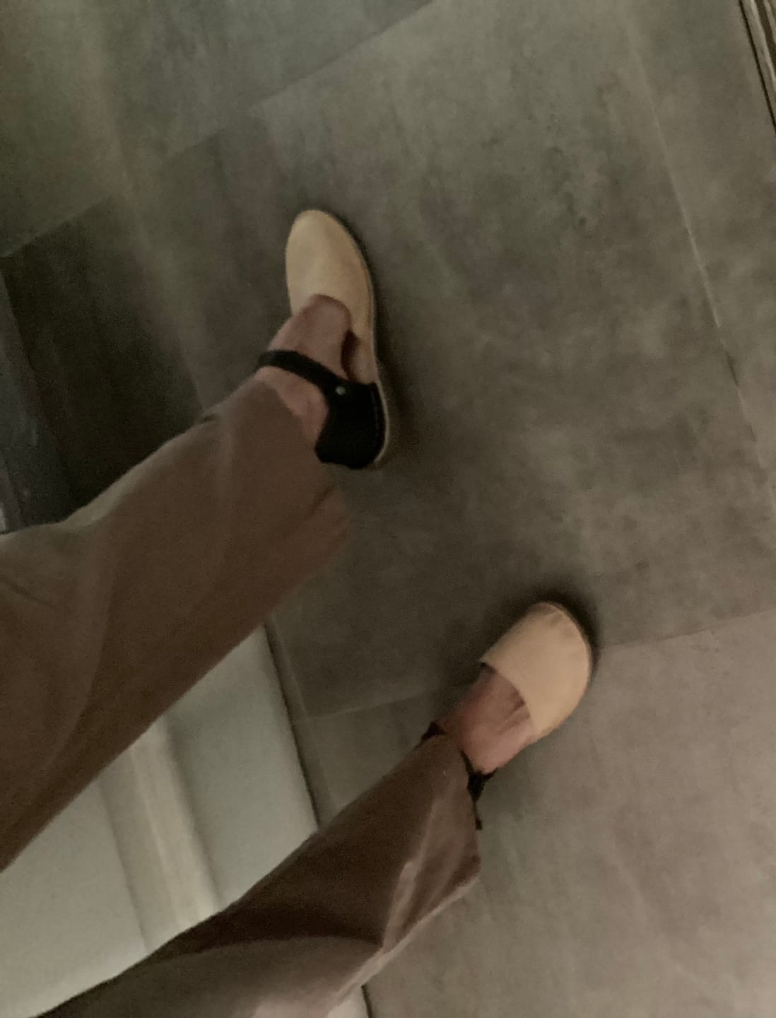Customer photo review of Nomad leather sandals - Nude