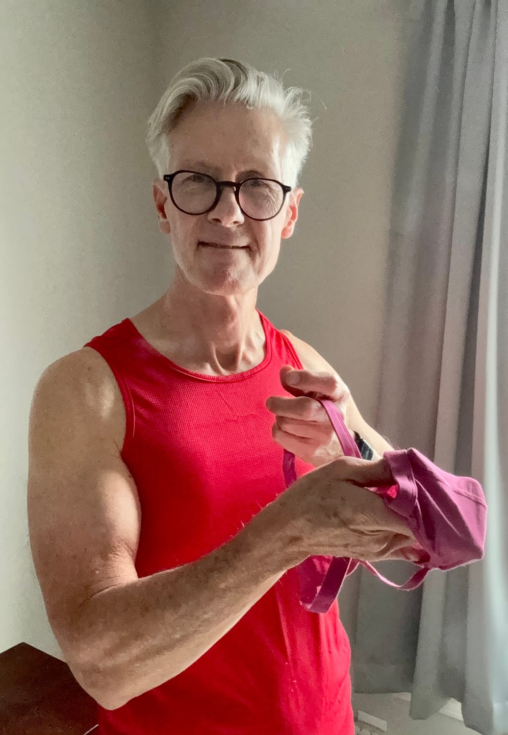 Customer photo review of Modal 0in Thong No Fly 3pk Light Red/Sky Blue/Mulberry