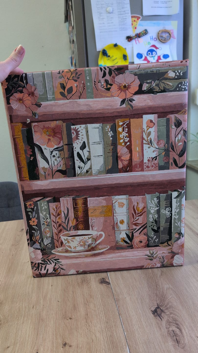 Customer photo review of Malen nach Zahlen - Blühende Bibliothek